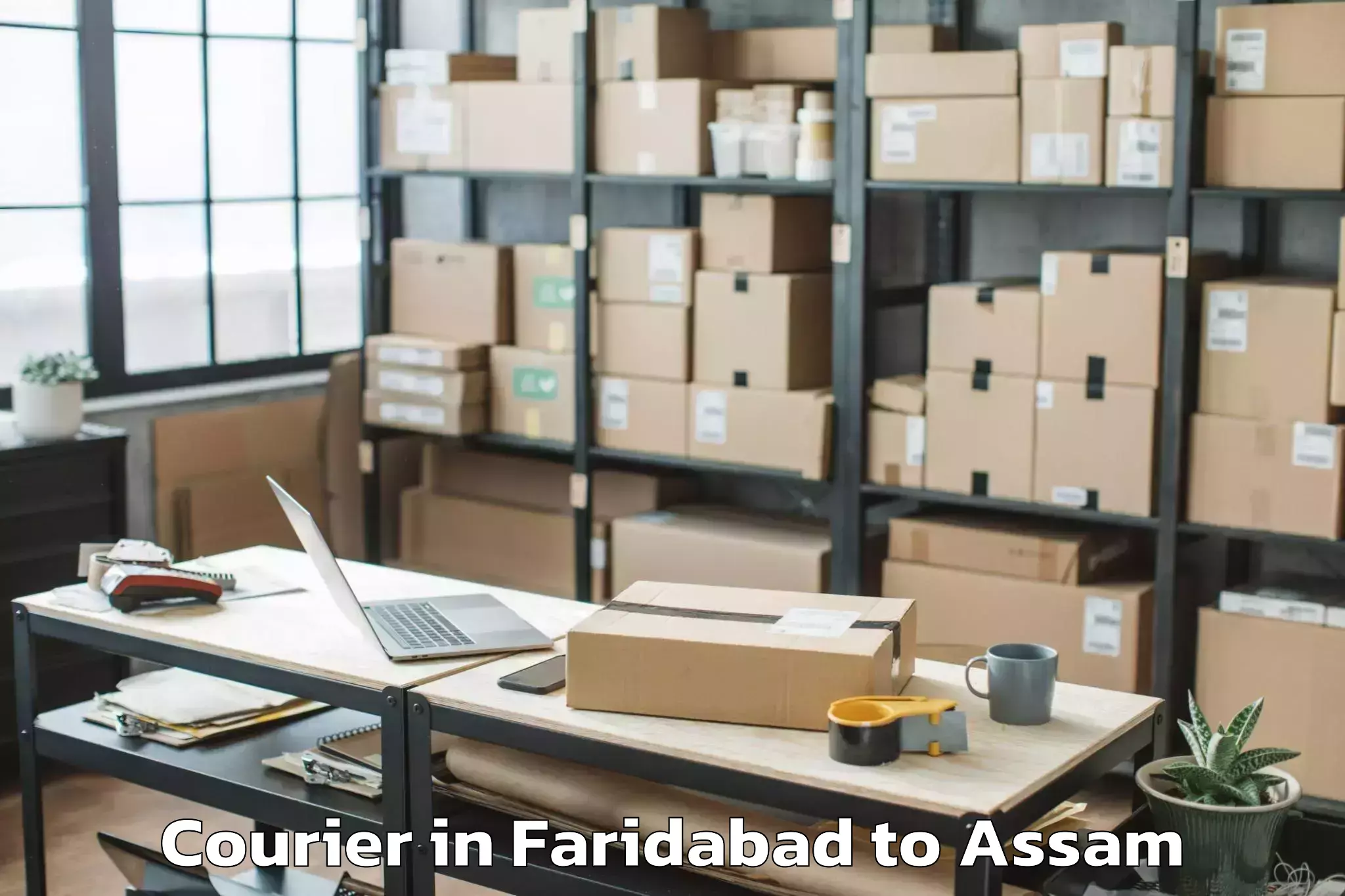 Top Faridabad to Pachim Nalbari Courier Available